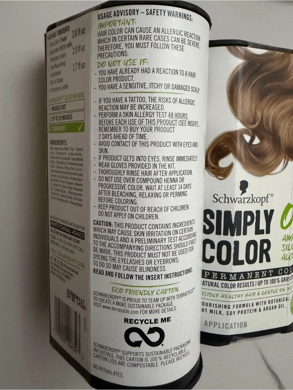 (2) Schwarzkopf SIMPLY COLOR Hair Color Almond Brown 7.5 New